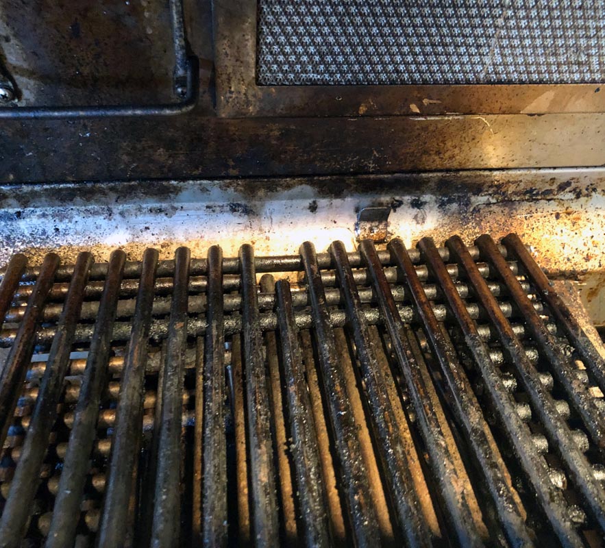 KitchenAid bbq before steam cleaning